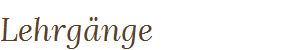 Lehrgänge